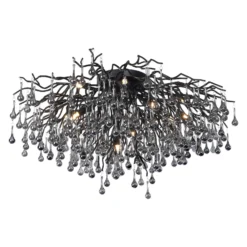 Lámpara de techo Paul Neuhaus Icicle, 14 luces, negra