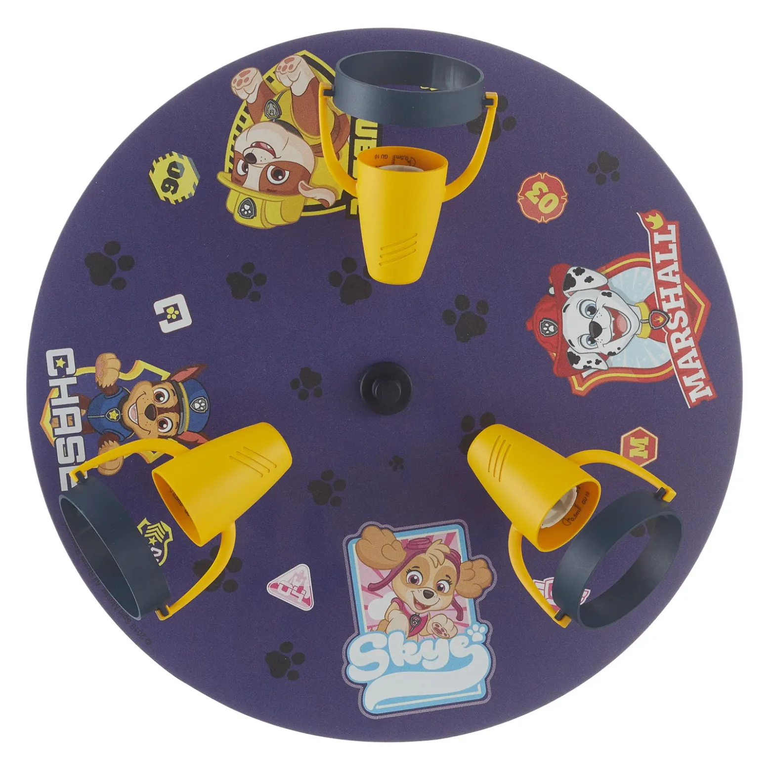Lámpara de techo Paw Patrol con tres focos