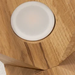 Lámpara de techo Peach Puff, madera, 36 cm, poliedro de 3 luces.