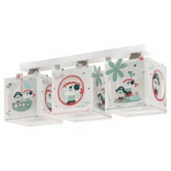 Lámpara de techo Pirat de 3 luces para la habitación de los niños