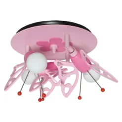 Lámpara de techo Polilla para las niñas, 3 luces