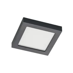 Lámpara de techo Prios LED Alette, negra, 18 W, CCT, atenuable