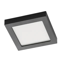 Lámpara de techo Prios LED Alette, negra, 24 W, CCT, atenuable