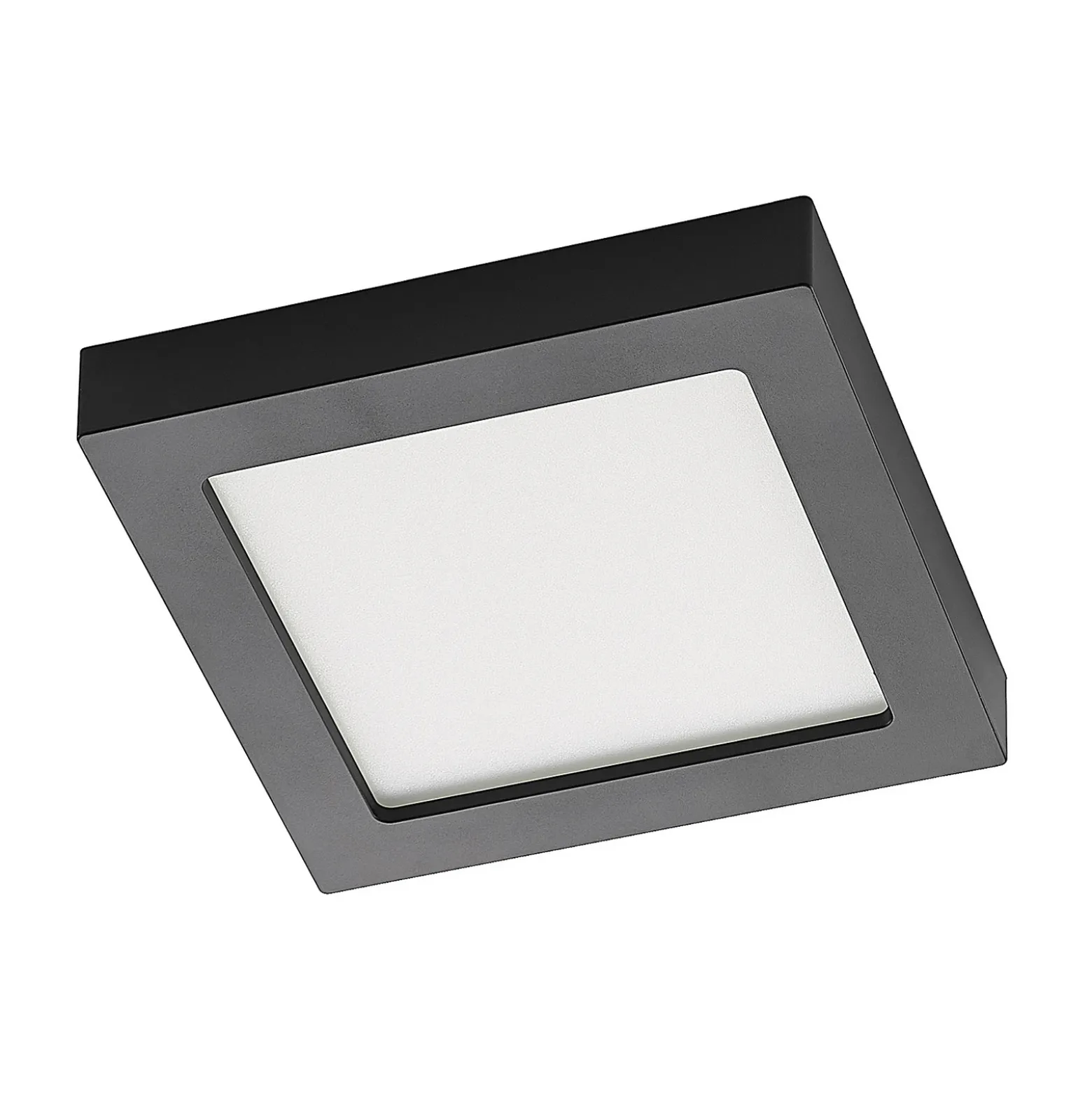 Lámpara de techo Prios LED Alette, negra, 24 W, CCT, atenuable