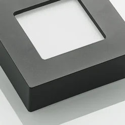 Lámpara de techo Prios LED Alette, negra, 6 W, CCT, atenuable
