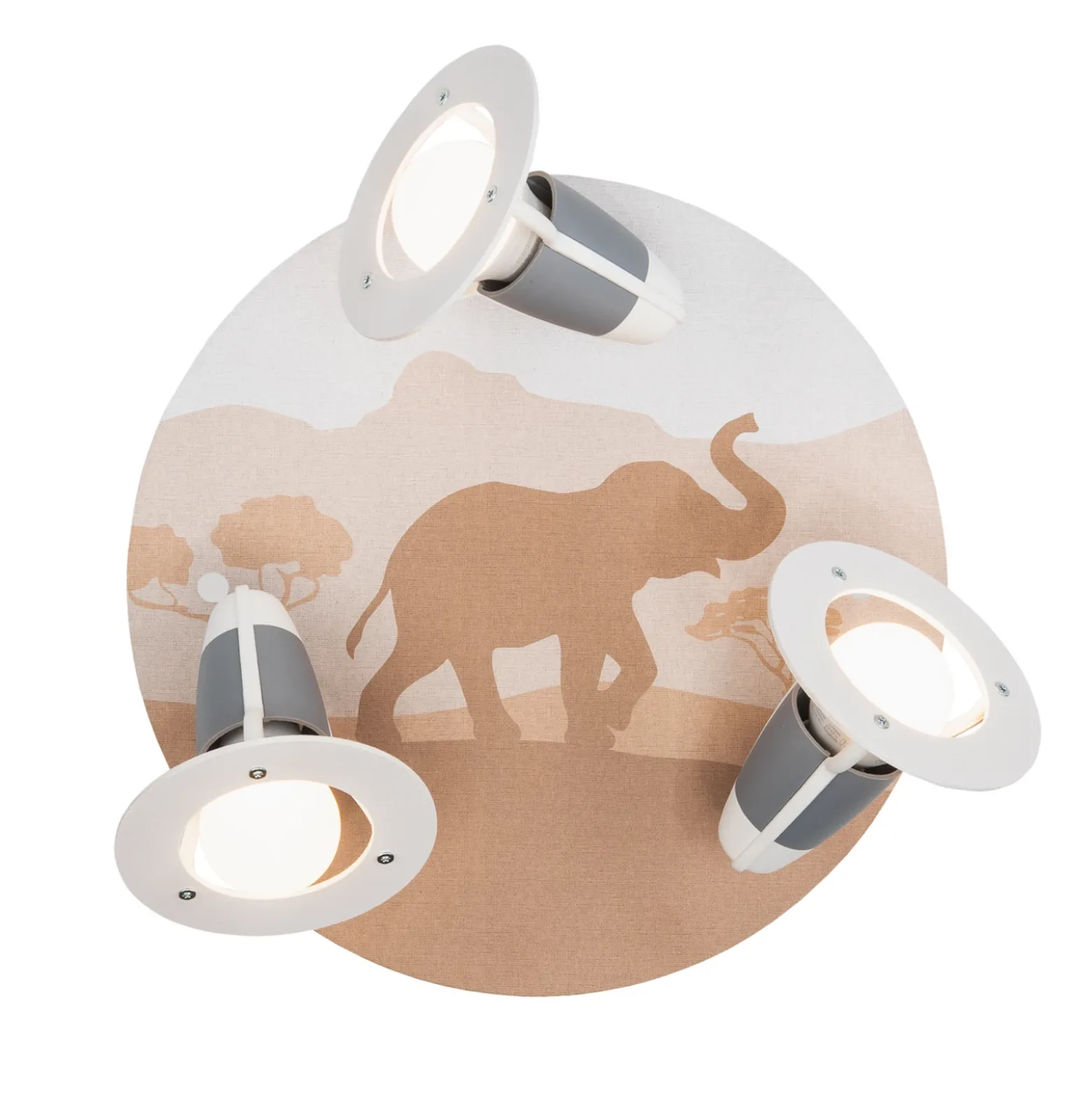 Lámpara de techo Scandi Savanne, naranja, Ø 29 cm, 3 luces