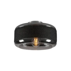 Lámpara de techo SLV Pantilo Rope 27, negro/gris/plata, cristal