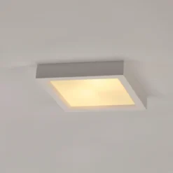 Lámpara de techo SLV Plastra 104, blanca, escayola, anchura 25 cm