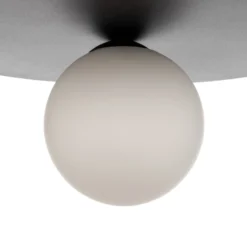 Lámpara de techo solar, negro/ópalo, 1 luz