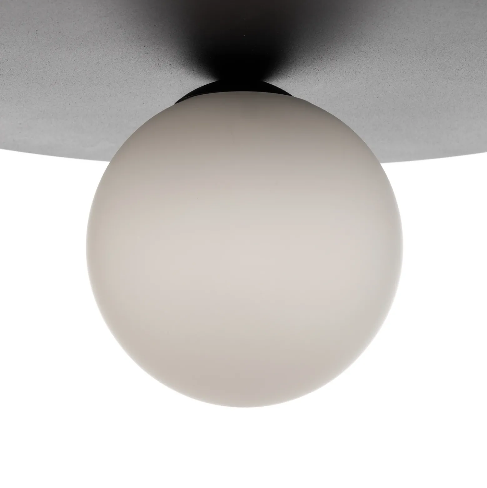Lámpara de techo solar, negro/ópalo, 1 luz
