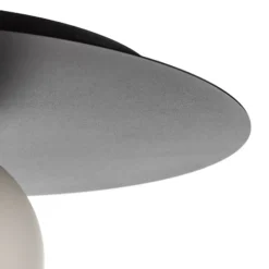 Lámpara de techo solar, negro/ópalo, 1 luz