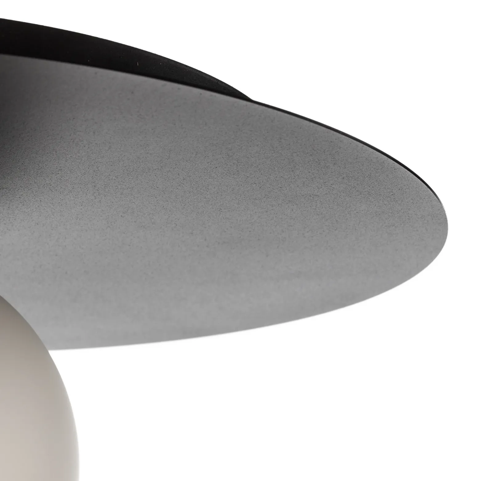 Lámpara de techo solar, negro/ópalo, 1 luz