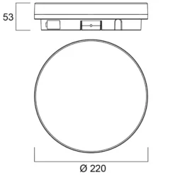 Lámpara de techo Start Surface Slim de Sylvania, Ø 22 cm, IP54, atenuable.
