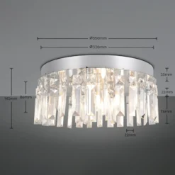 Lámpara de techo Tommaso, blanca, Ø 35 cm, plástico, IP44