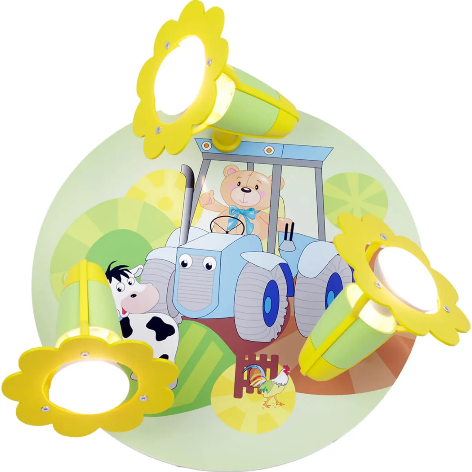 Lámpara de techo Tractor con dibujos de granja