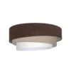 Lámpara de techo Trio, marrón/beige, Ø 60 cm, tejido, E27