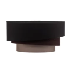 Lámpara de techo Trio Max, negro/tierra/cappuccino, Ø 60 cm