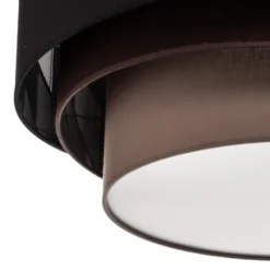 Lámpara de techo Trio Max, negro/tierra/cappuccino, Ø 60 cm