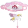 Lámpara de techo unicornio Castillo para los niños
