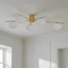 Lámpara de techo Valisa de Lindby, dorada, 5 luces