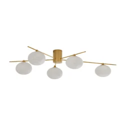 Lámpara de techo Valisa de Lindby, dorada, 5 luces