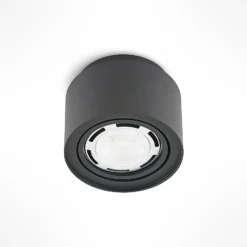 Lámpara de techo Walisa de Arcchio, Ø 15 cm, negra, metal, GU10