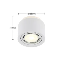 Lámpara de techo Walisa de Arcchio, Ø 15 cm, blanca, metal, GU10