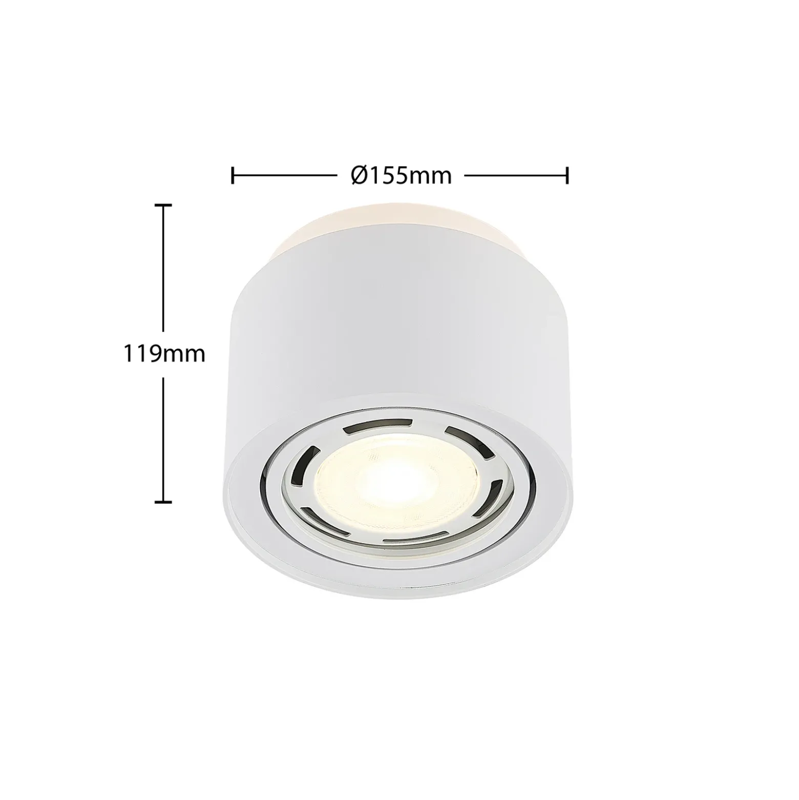 Lámpara de techo Walisa de Arcchio, Ø 15 cm, blanca, metal, GU10