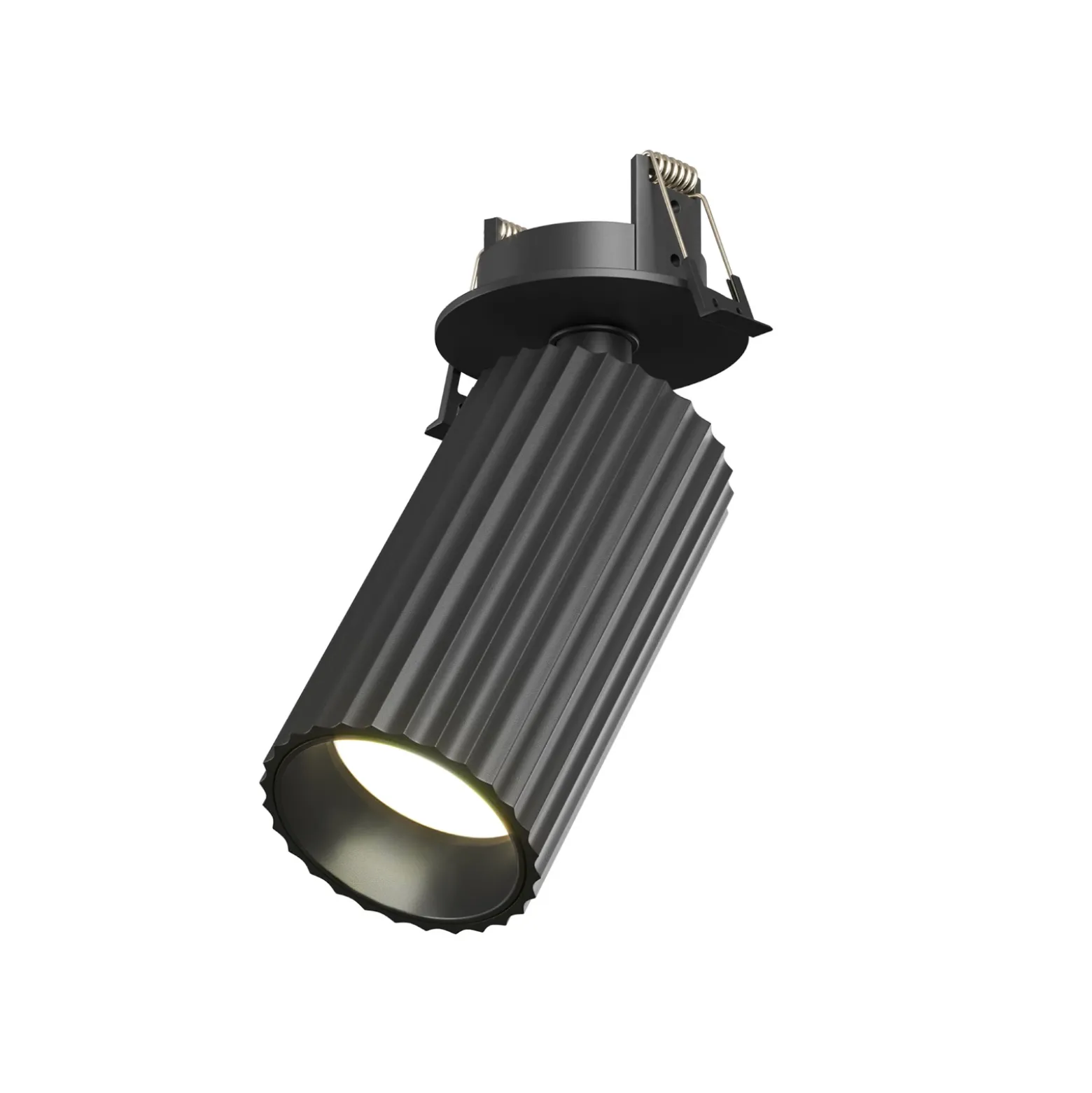 Lámpara empotrable Calipso de Maytoni, negra, orientable, GU10