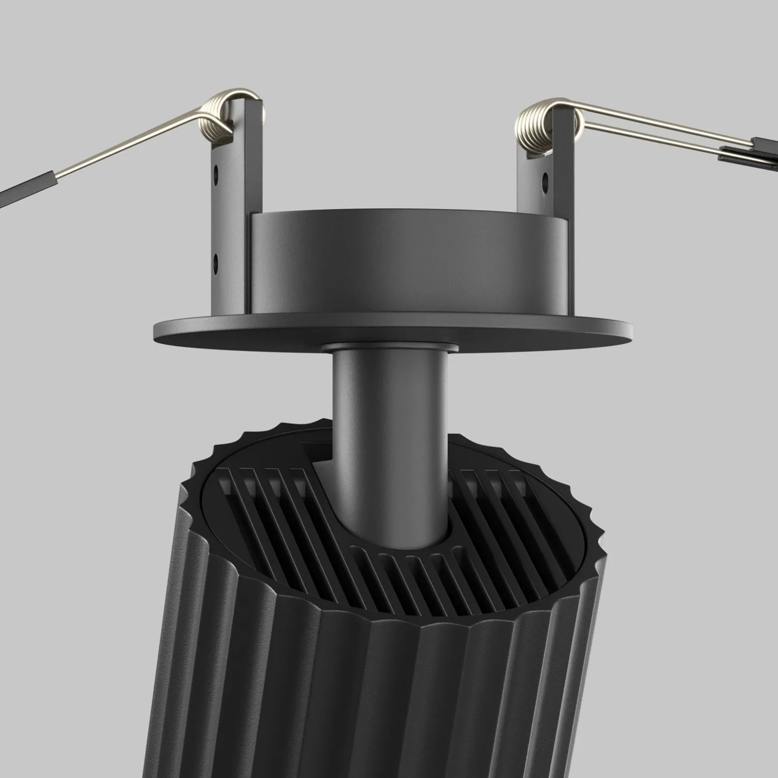 Lámpara empotrable Calipso de Maytoni, negra, orientable, GU10