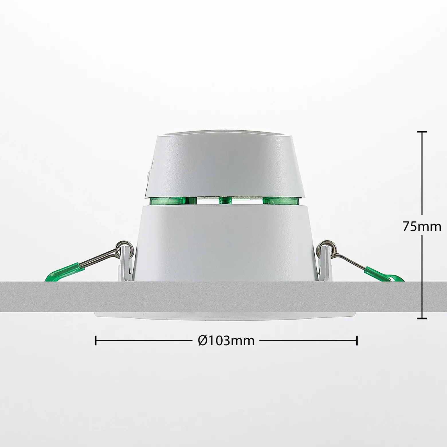 Lámpara empotrable LED Arcchio Katerin, 10 cm, blanca, orientable