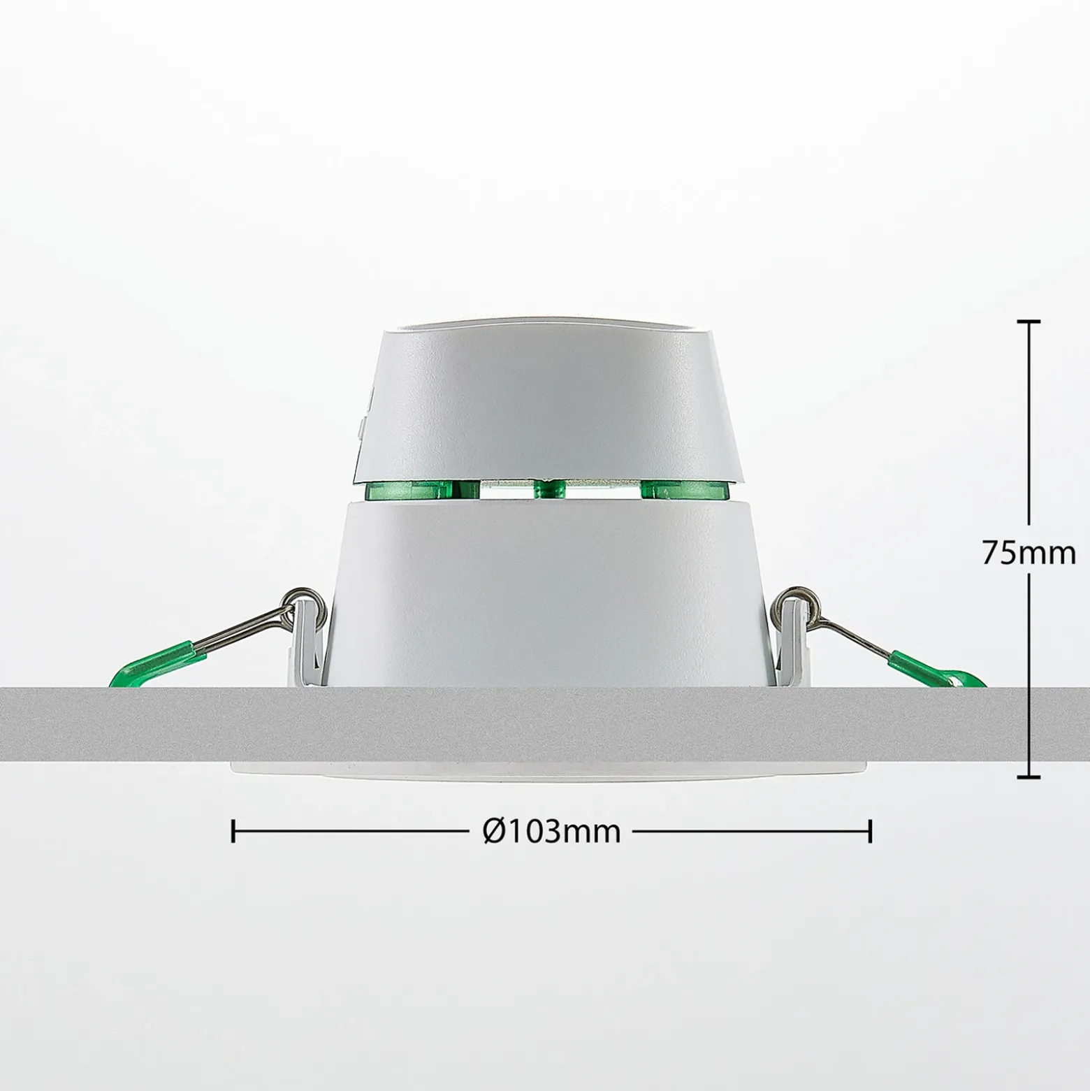 Lámpara empotrable LED Arcchio Katerin, blanca, orientable, juego de 3 unidades