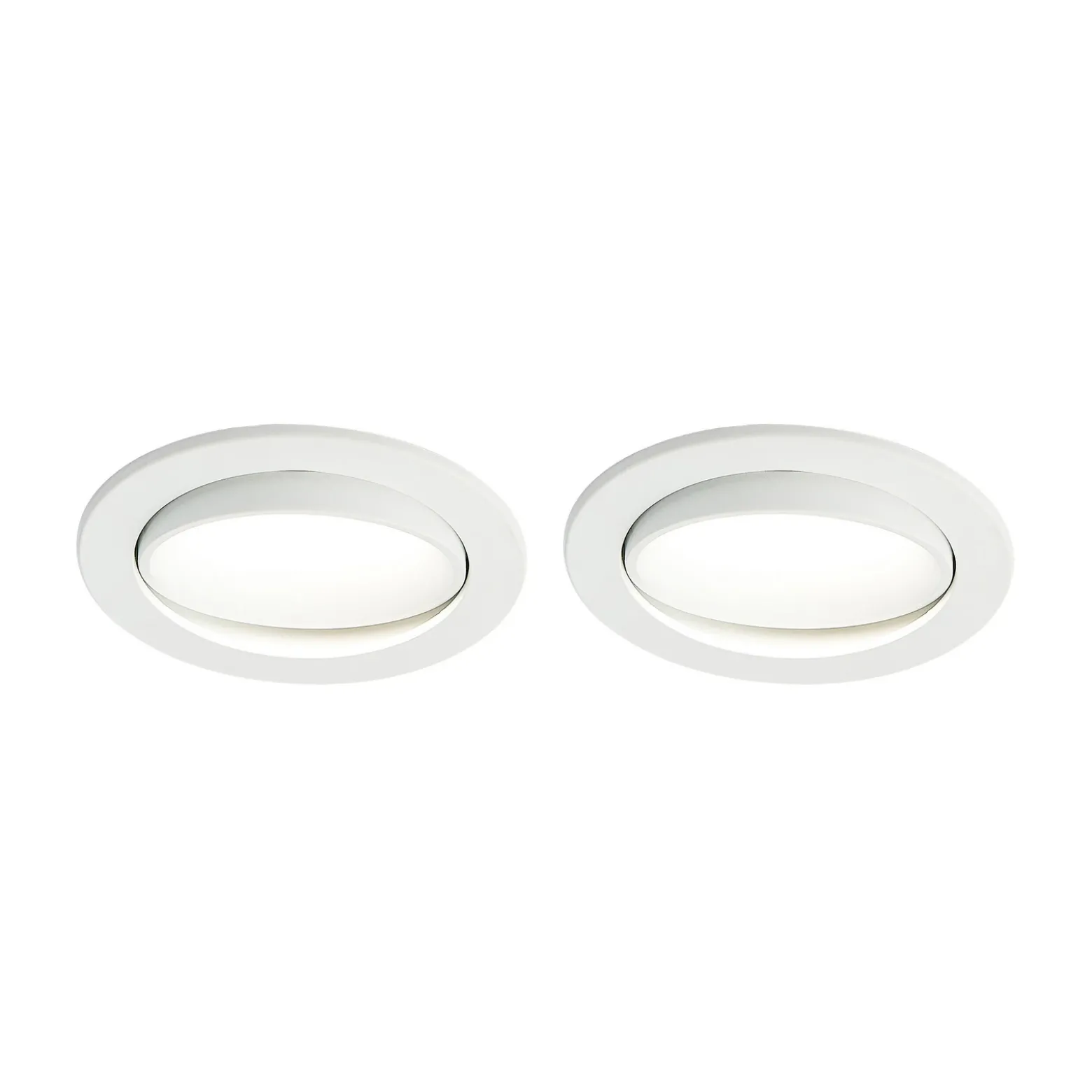 Lámpara empotrable LED Arcchio Katerin, blanca, orientable, juego de 2 unidades
