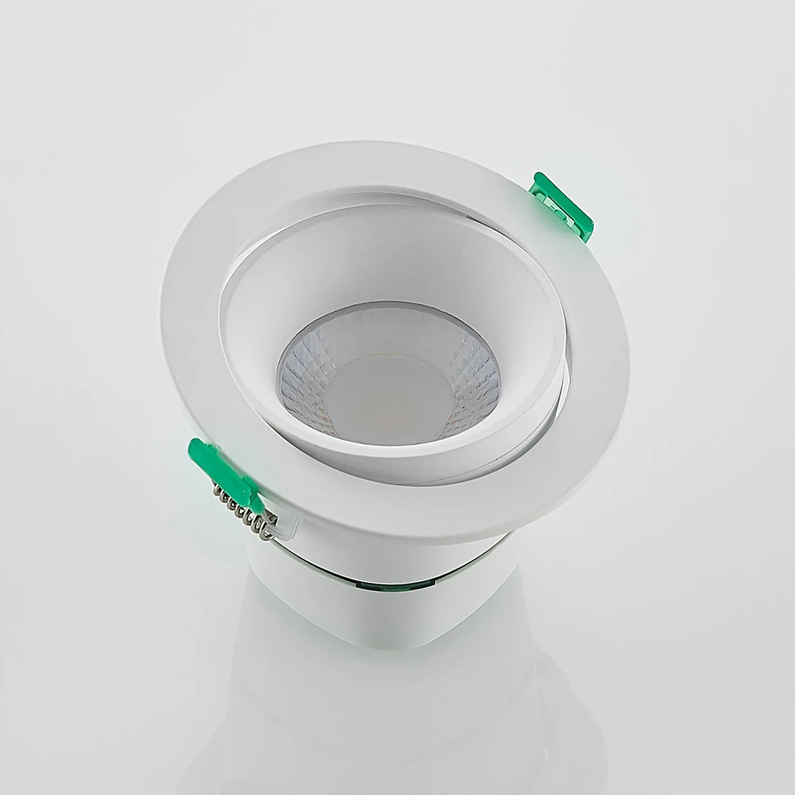 Lámpara empotrable LED Arcchio Katerin, blanca, orientable, juego de 2 unidades