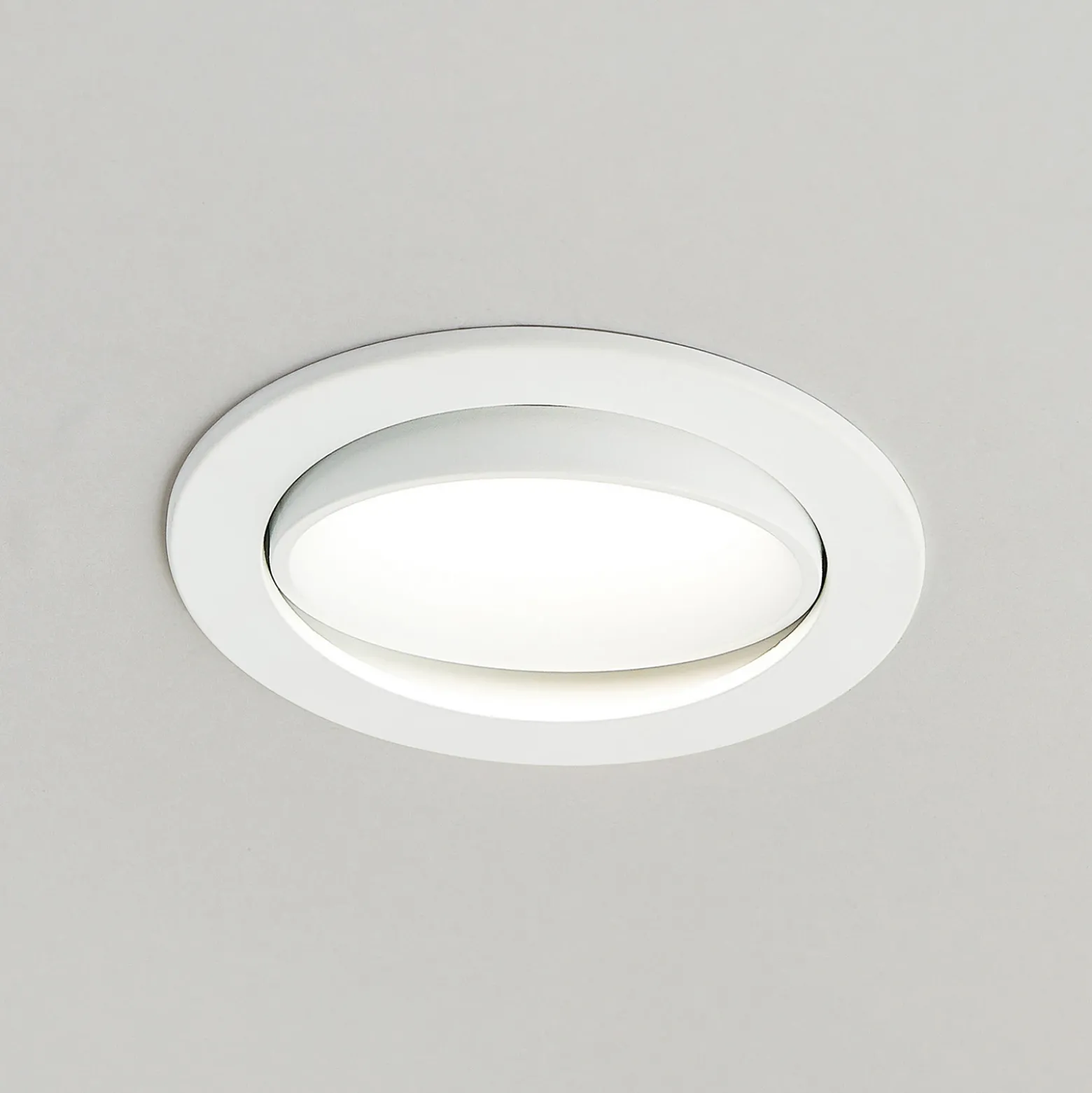 Lámpara empotrable LED Arcchio Katerin, blanca, orientable, juego de 2 unidades