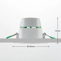 Lámpara empotrable LED Arcchio Katerin, blanca, orientable, juego de 2 unidades