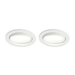 Lámpara empotrable LED Arcchio Katerin, blanca, orientable, juego de 2 unidades