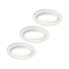 Lámpara empotrable LED Arcchio Katerin, blanca, orientable, juego de 3 unidades