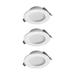 Lámpara empotrable LED ESSENTIAL de OSRAM, blanca, Ø 9,7 cm, IP44, juego de 3