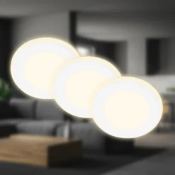 Lámpara empotrable LED Gima, blanca, 3.000 K, juego de 3