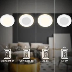 Lámpara empotrable LED Gima, blanca, 3.000 K, juego de 3