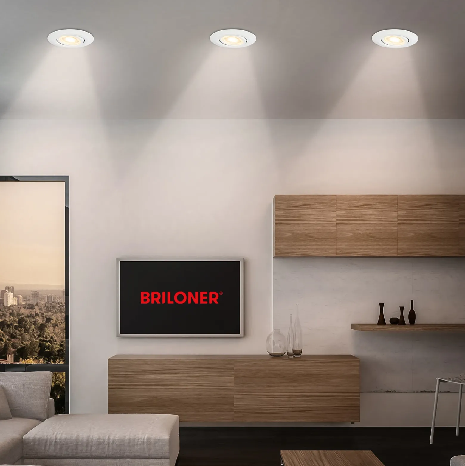 Lámpara empotrable LED Klira, blanca, orientable, atenuable, juego de 3 unidades