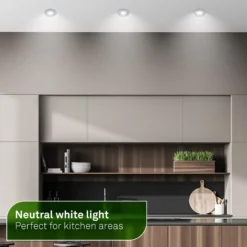 Lámpara empotrable LED Kulana A, cromo mate, 4000K, juego de 3