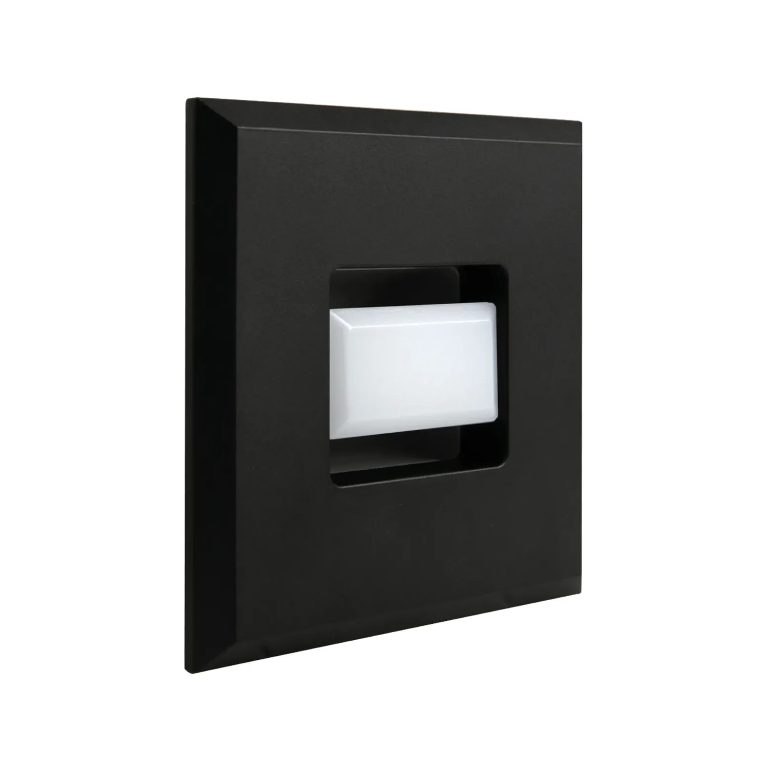 Lámpara empotrable LED MEGAMAN Tina, negra, longitud 9 cm, orientable