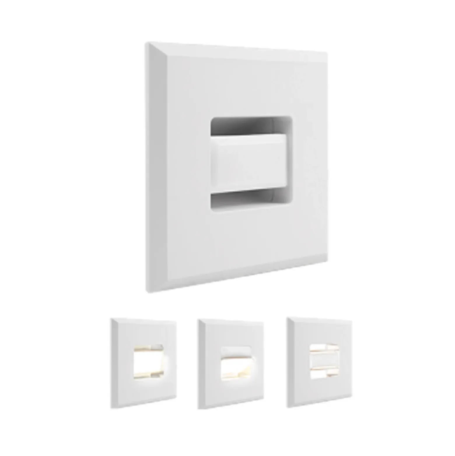 Lámpara empotrable LED MEGAMAN Tina, blanca, longitud 9 cm, orientable