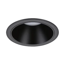 Lámpara empotrable LED Paulmann Cole Coin negra Ø9cm IP44 atenuable 3 unidades