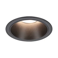 Lámpara empotrable LED Paulmann Cole Coin negra Ø9cm IP44 atenuable 3 unidades