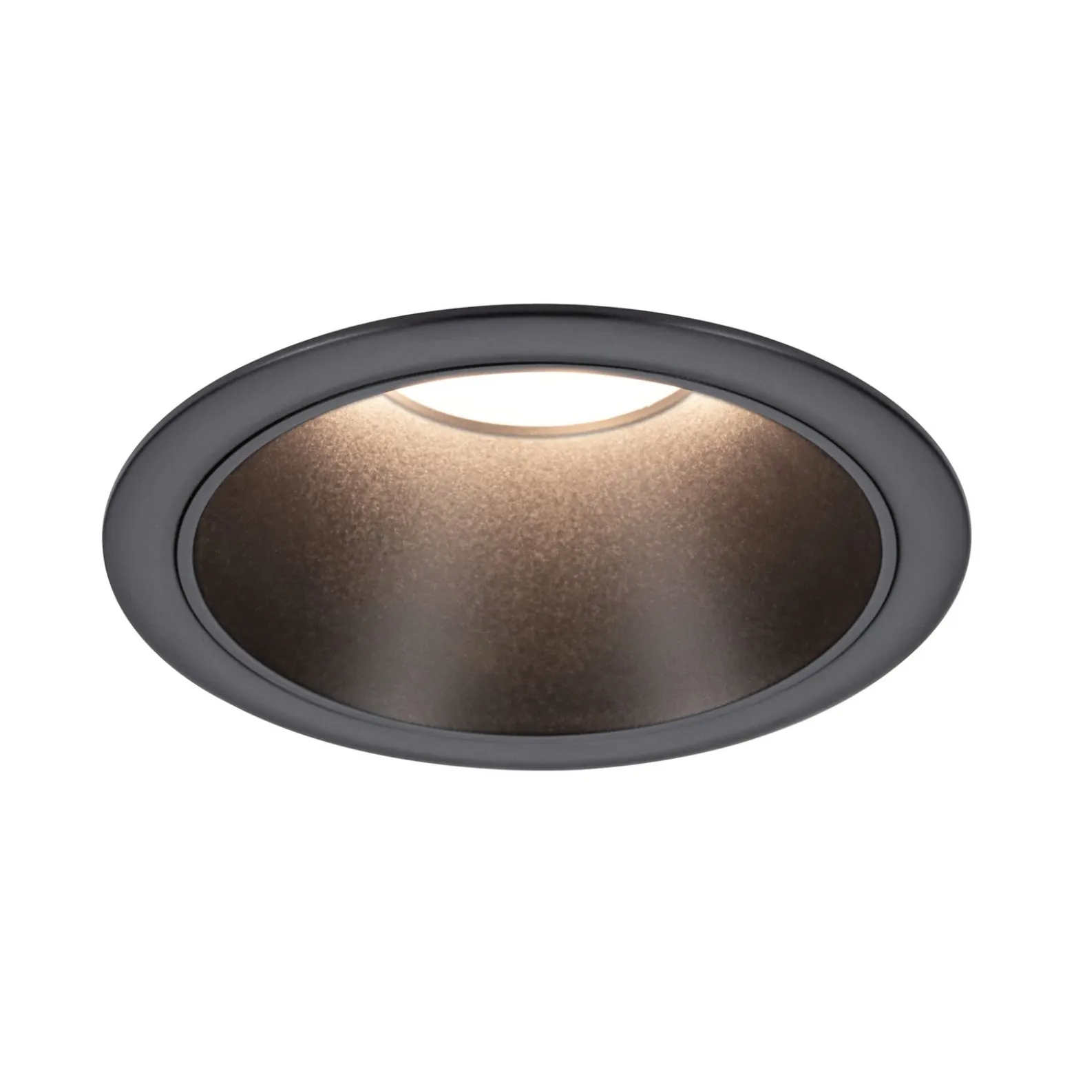 Lámpara empotrable LED Paulmann Cole Coin negra Ø9cm IP44 atenuable 3 unidades
