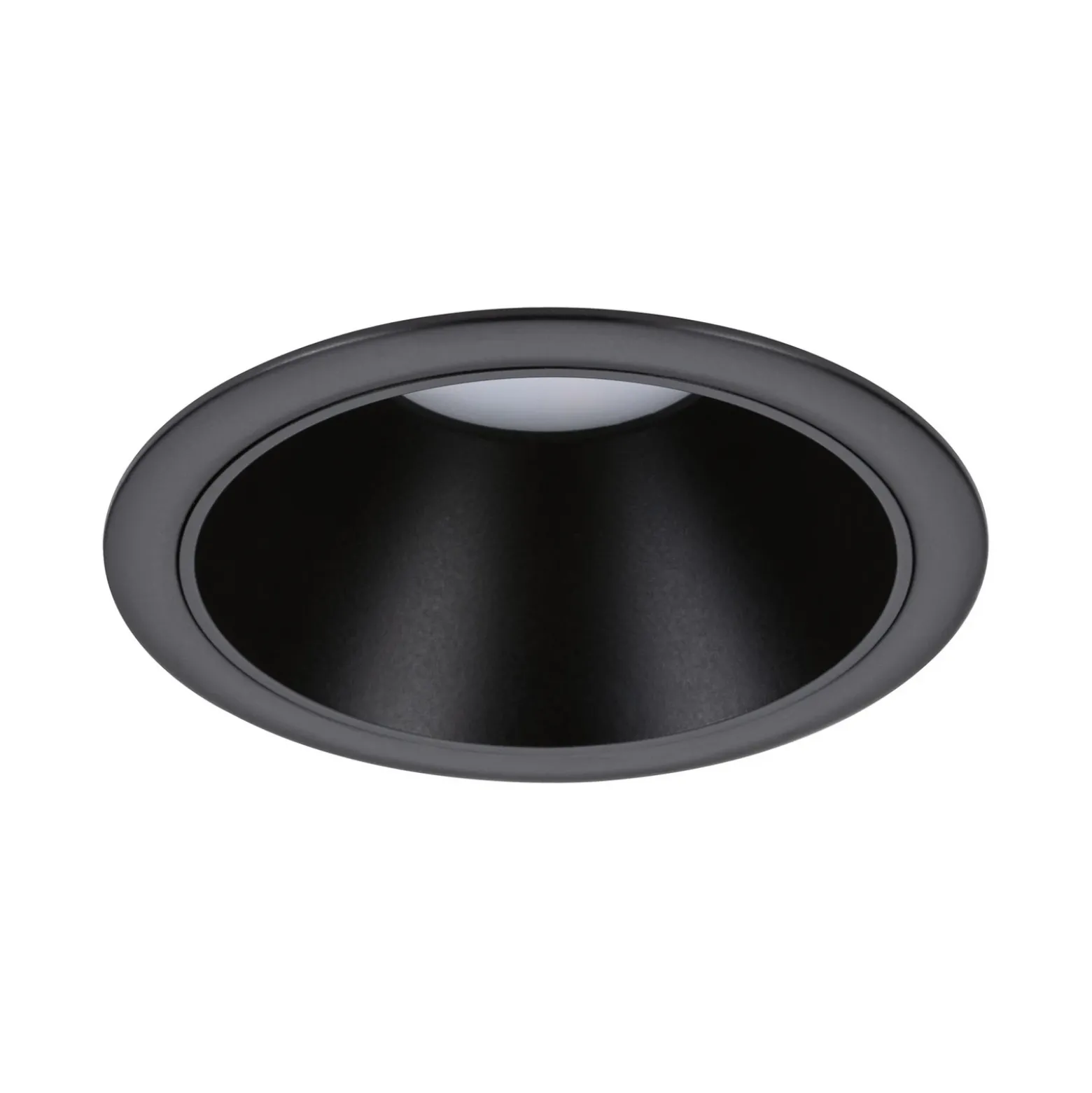 Lámpara empotrable LED Paulmann Cole Coin negra Ø9cm IP44 atenuable 3 unidades