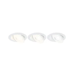 Lámpara empotrable LED Paulmann Aumus White Select CCT, blanca, juego de 3